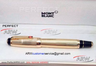 Perfect Replica Montblanc Boheme Bleu Gold Stripe Fountain Pen